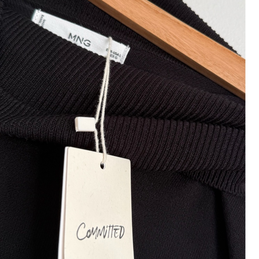 NWT Mango Short Sleeve Turtleneck Sweater in Black - Picture 7 of 9